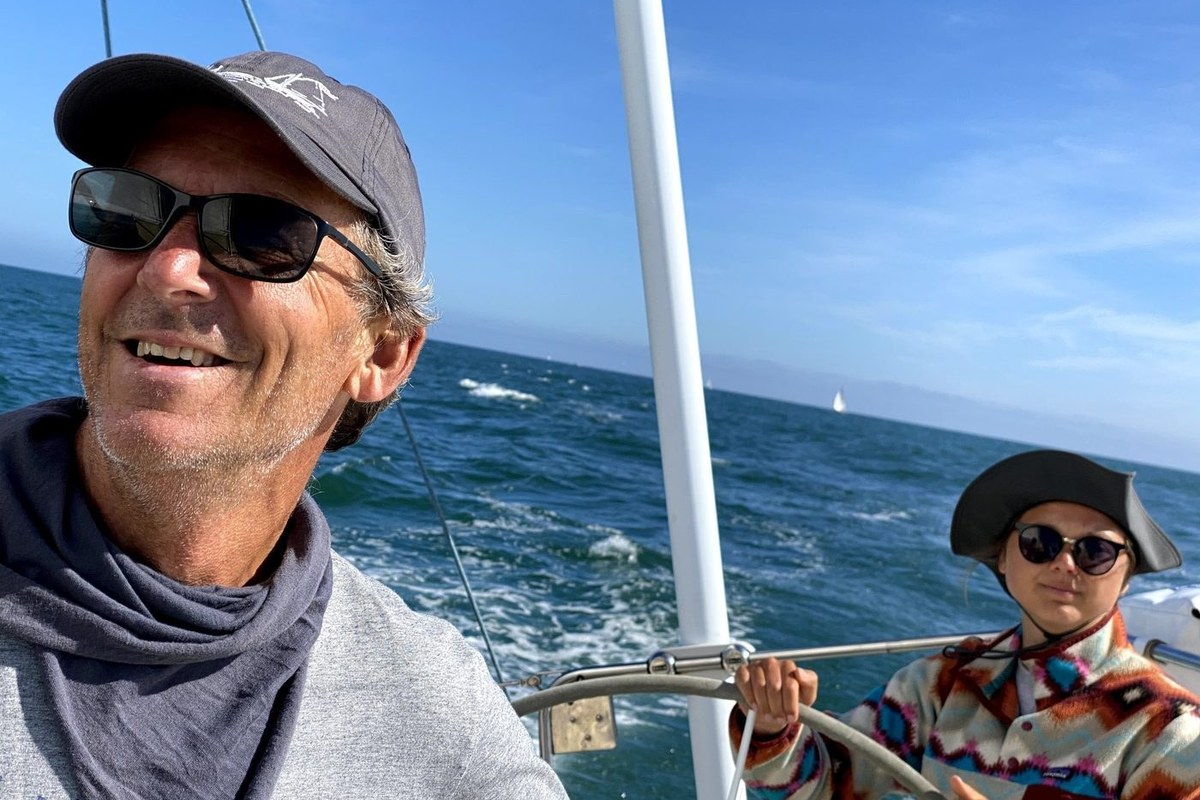 Captain Dale at sea with guests